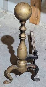 Vintage Brass Andirons