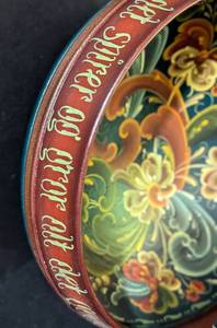 Vintage Norwegian Painted Wood Bowl and Dala Horse