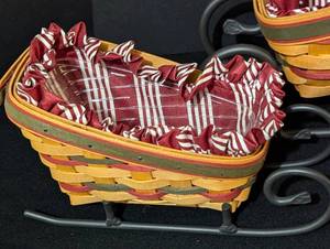 Longaberger Dash Away Sleigh Basket Set