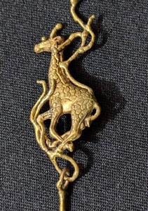 Awesome Gold Tone Giraffe Collar Necklace