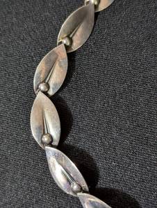 N.E. Denmark Sterling Silver Leaf Jewelry Set  Vintage Niels Erik Jewelry Set