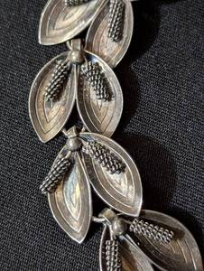 Vintage Aarre Krogh Sterling Silver Lily Necklace