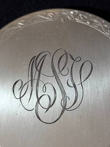Vintage Monogrammed Sterling Silver Compact