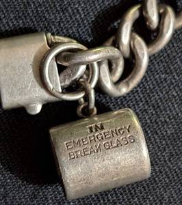 Napier Sterling Silver Brake in Case of Emergency Bracelet