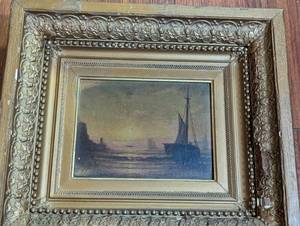 Pair of Small Framed Oil on Board Paintings