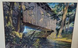 Framed Scenic Bridge Print