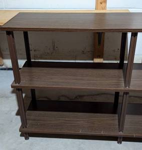 Vintage Wood Veneer Bookshelf #1