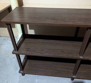 Vintage Wood Veneer Bookshelf #2