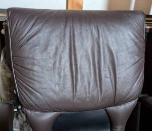 Rolling Brown Leather Office Chair