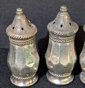 Vincent Lollo Sterling Silver Salt and Pepper Shakers