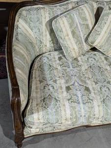 Vintage Upholstered Mahogany Loveseat