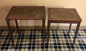 Vintage Wood Nesting Table Set