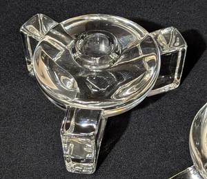 Three Crystal Candleholders
