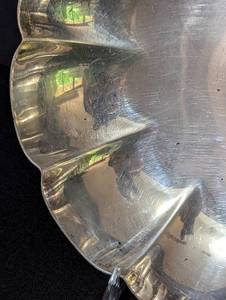 Tiffany and Co Scalloped Monogrammed Sterling Silver Bowl
