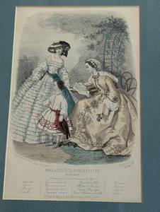 Pair of Framed Vintage Ladies Fashion Prints