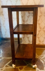 Wooden Kitchen Rolling Cart
