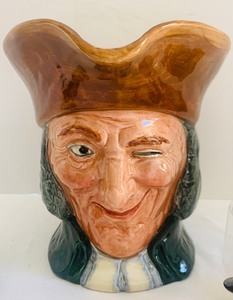 Collection of Royal Doulton, Including Antique China Royal Doulton Vicar of Bray Large Head Pitcher 1930s Collectible