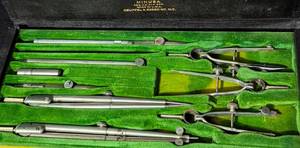 Two Vintage Drafting Tool Sets