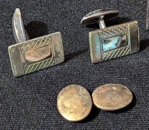 Large Variety of Mens Sterling Silver Cufflinks
