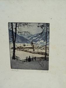 Four Small Framed Scenic Prints
