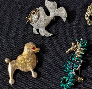 Assorted Vintage Animal Brooches