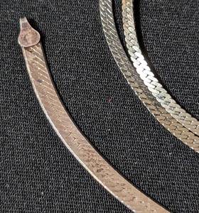 Sterling Silver Herringbone Necklace and Bracelet