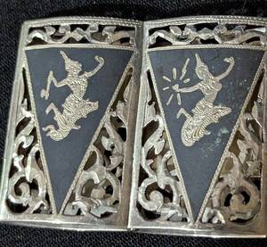 Sterling Silver Siam Dancers Cuff Bracelet