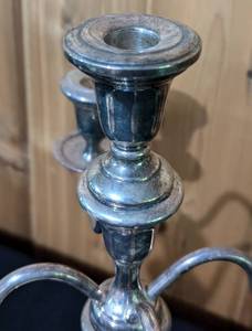 Vintage Cheshire Silver Plated Candelabra
