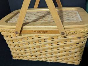 Longaberger Picnic Basket and Travel Wine Cooler