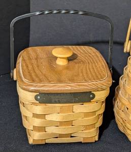 Three Gooseberry Patch Woven Baskets