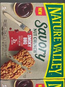 lot 3 image: CO 1 - Lot of 4 Nature Valley Savory Nut Crunch Smoky BBQ Bars