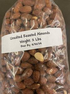lot 26 image: Unsalted Roasted Almonds - 2 Bags of 2 Lbs Each