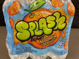 lot 30 image: Splash Blast Mandarin Orange Flavored Water Beverage - 12 Pack