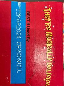 lot 44 image: Lot of 3 General Mills Lucky Charms Minis Family Size Cereal Boxes