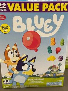 lot 92 image: IA 2 - Bluey Assorted Fruit Flavored Snacks Value Pack - 3 Boxes