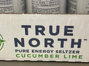 lot 123 image: True North Pure Energy Seltzer Cucumber Lime 12 Pack