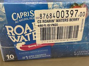 lot 126 image: ID 4 - Capri Sun Roarin Waters Berry Rapids Flavored Water Beverage 4-Pack