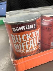 lot 127 image: ID 4 - Serious Bean Co. Buckin Buffalo Black Beans, 12 Pack