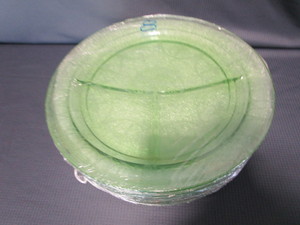Dinner Plates - Green Depression
