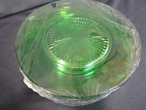 Green Depression Glass Plates