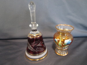 Etched Bell, Painted Vase