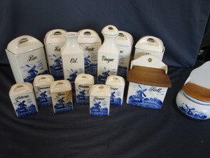 Antique German Canister & Spice Set