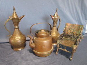 Antique Teapot, Brass