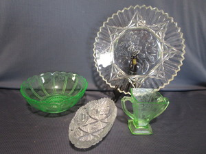 Elegant & Green Depression Glass