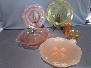 Amber, Carnival & Pink Glass