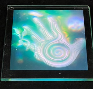lot 19 image: Vintage Spirit Hand Glass HOLOGRAM New Age