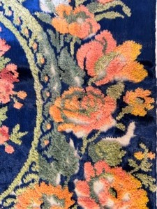 lot 28 image: Antique Silk Velvet Victorian Floral Pillow Cover