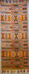 lot 33 image: Colorful Turkish or Mexican Wool WEAVING Wall Decoration or Rug