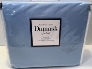 lot 97 image: Charter Club Damask Solid QUEEN SHEET SET 550 Thread Count New in Package & More