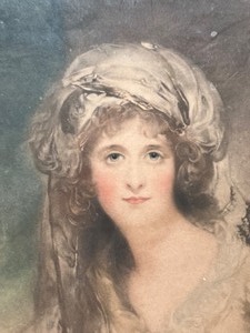 lot 106 image: Signed RICHARD SMYTHE Print Mezzotint in Color Engraving of Mary Palmer